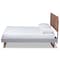 Baxton Studio Claudia Grey Upholstered and Walnut Wood Full Size Platform Bed 164-9416-9425 - alternate 2
